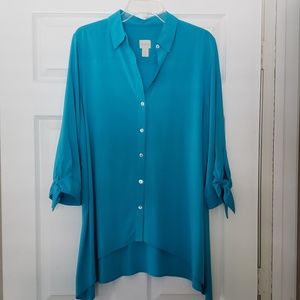 Chicos Tunic length blouse - Blue